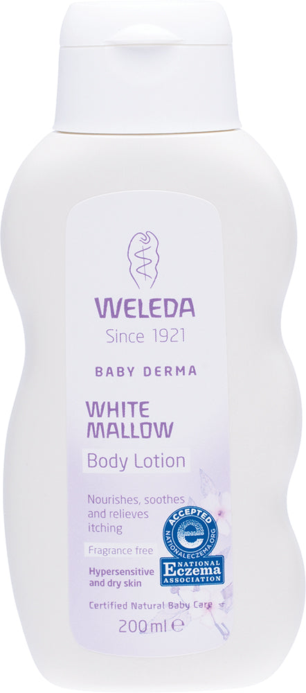 Weleda White Mallow Body Lotion Baby Derma Fragrance Free 200ml