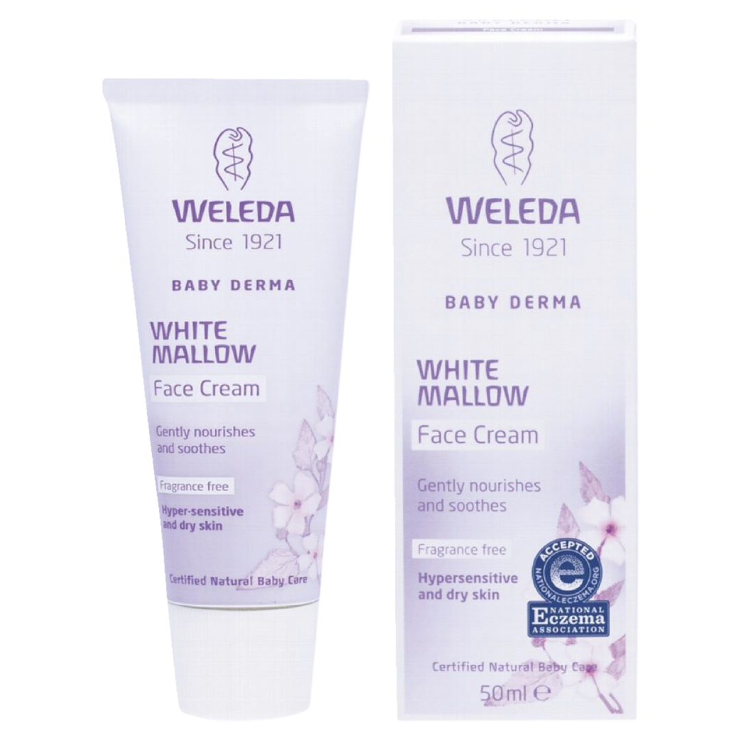 Weleda White Mallow Face Cream Baby Derma Fragrance Free 50ml