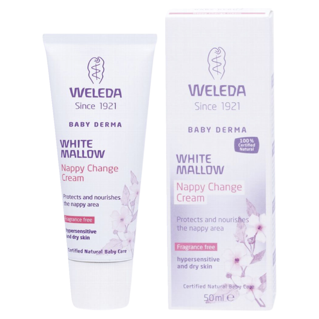 Weleda White Mallow Nappy Cream Baby Derma Fragrance Free 50ml