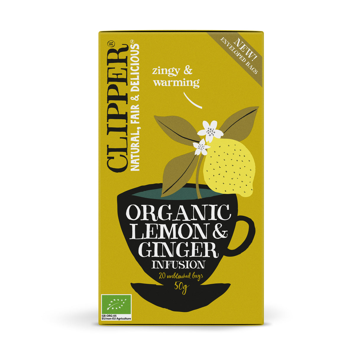 Clipper Lemon & Ginger Tea x 20 Tea Bag