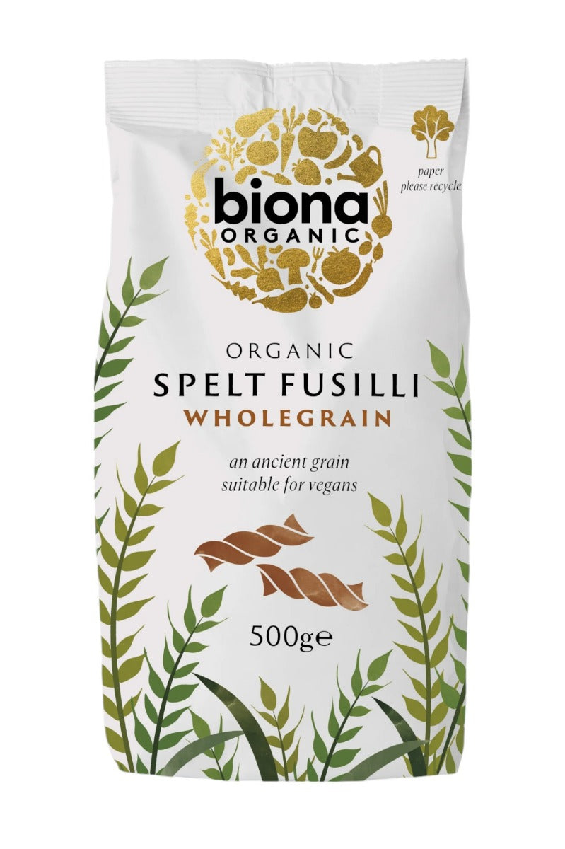 Biona Spelt Fusilli Wholegrain 500g