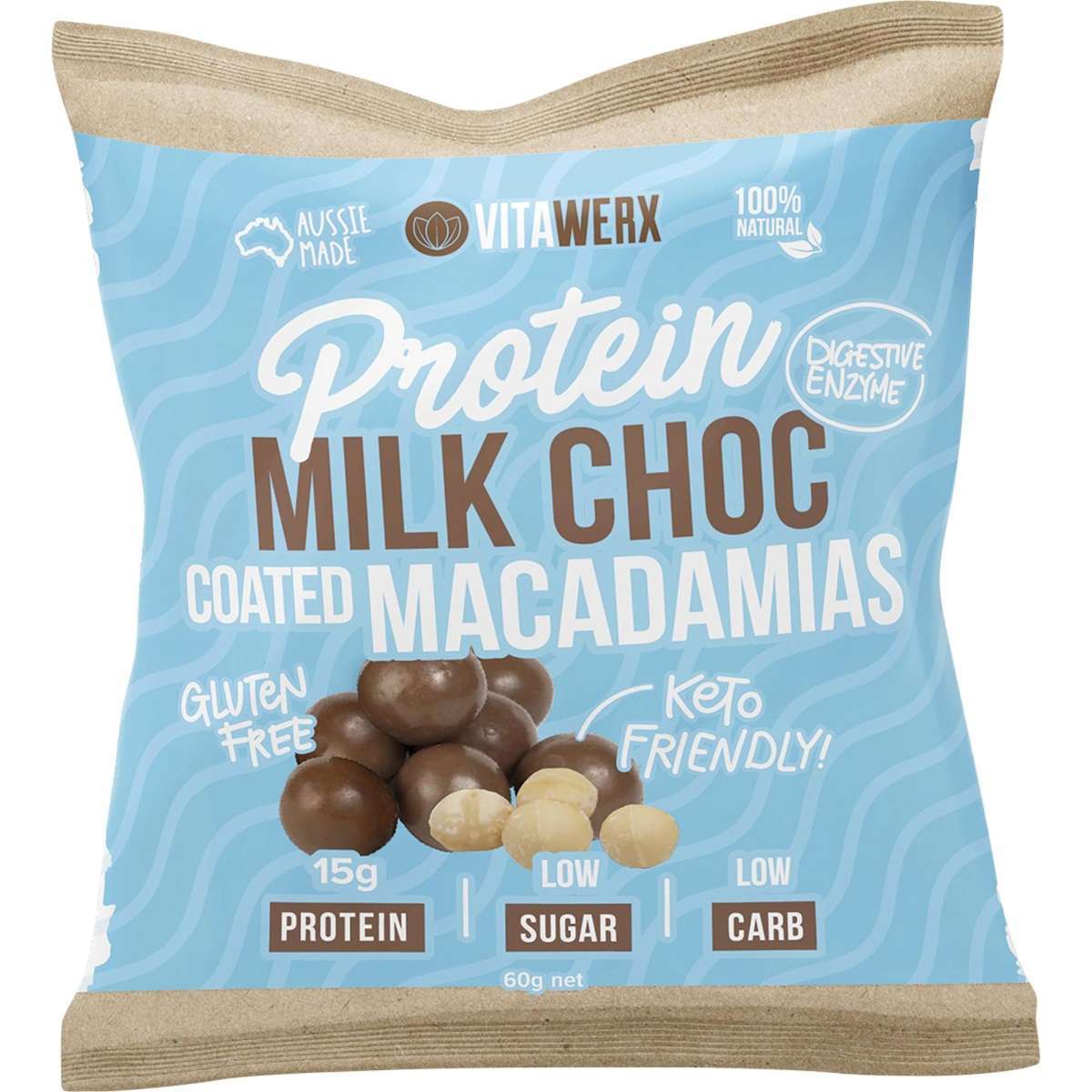 Protein Chocolate Macadamias 60g