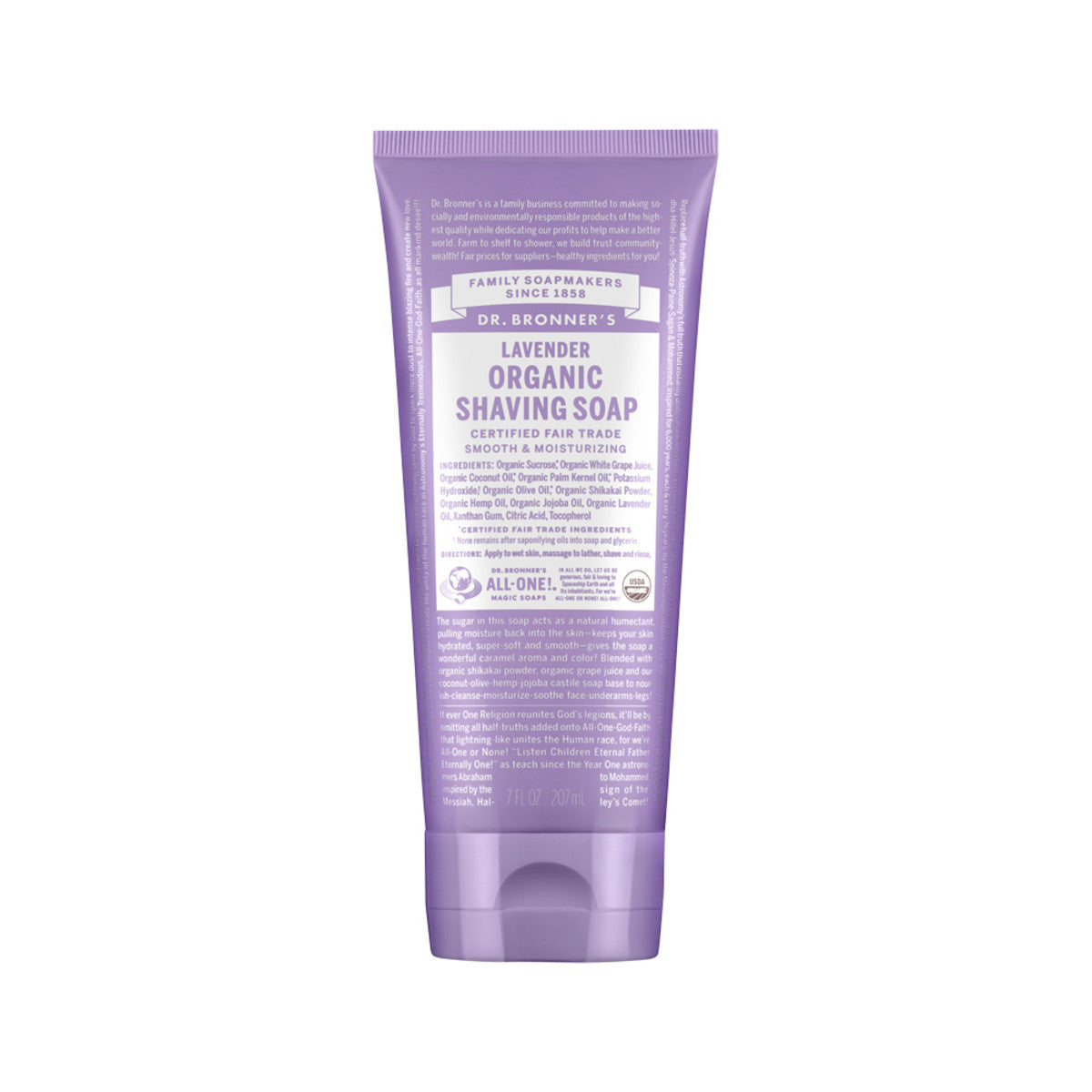 Dr Bronners Organic Shaving Soap Lavender 207ml