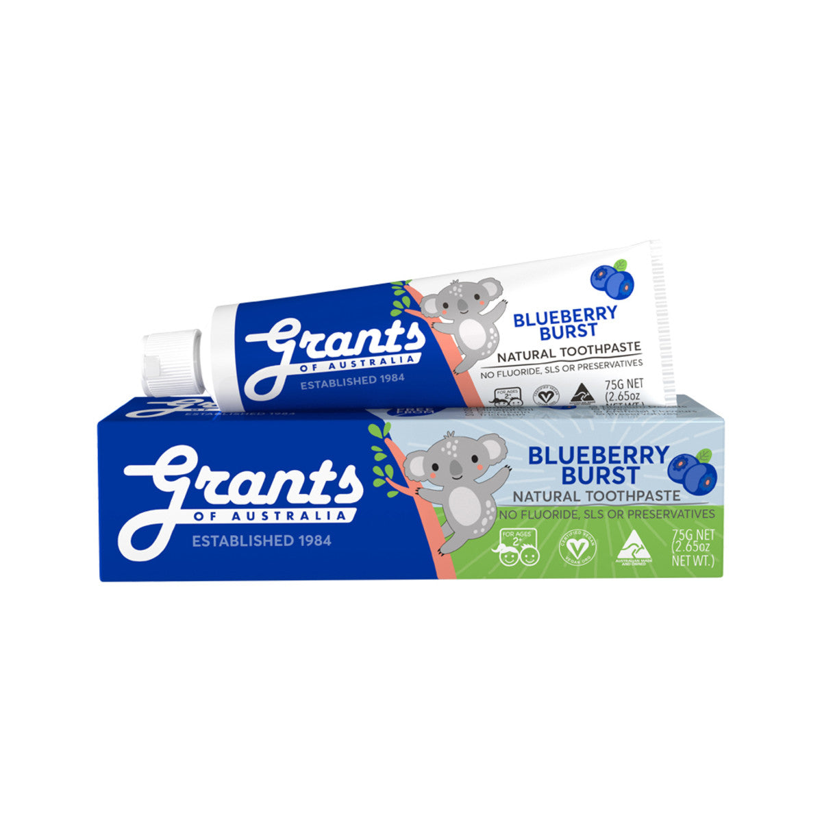 Grant Of Australia Toothpaste Kids Blueberry Burst 75g