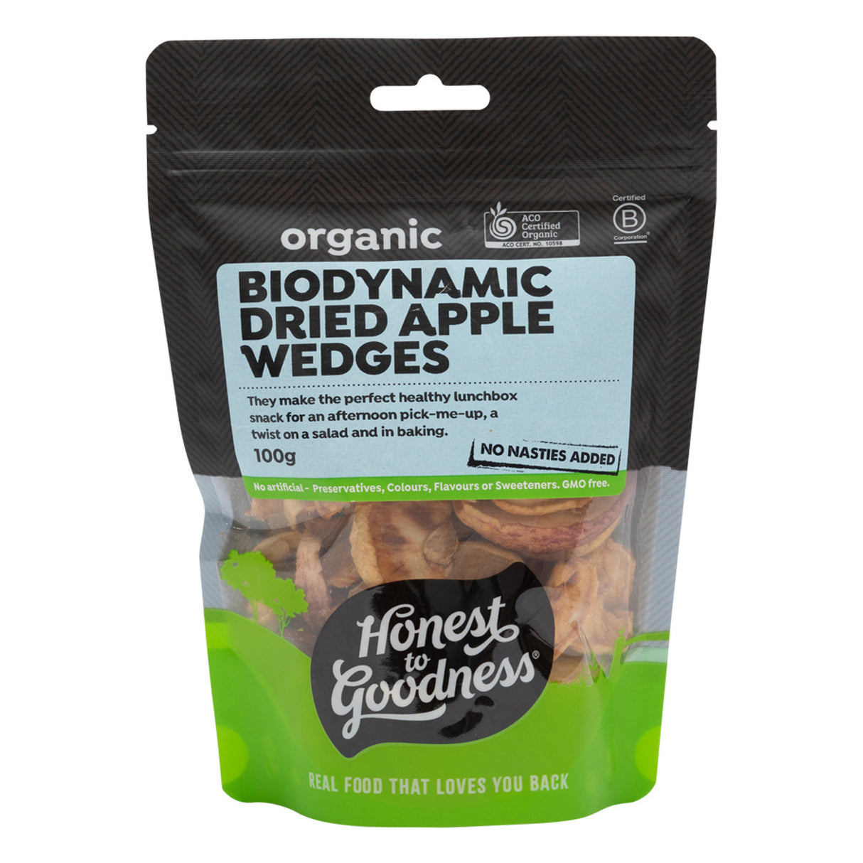 Honest to Goodness Dried Apple Wedges 100g