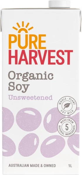 Pure Harvest Soy Milk Unsweet 1L