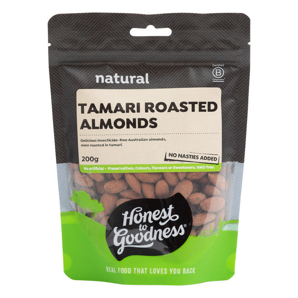 Honest to Goodness Tamari Roasted Almonds 200g