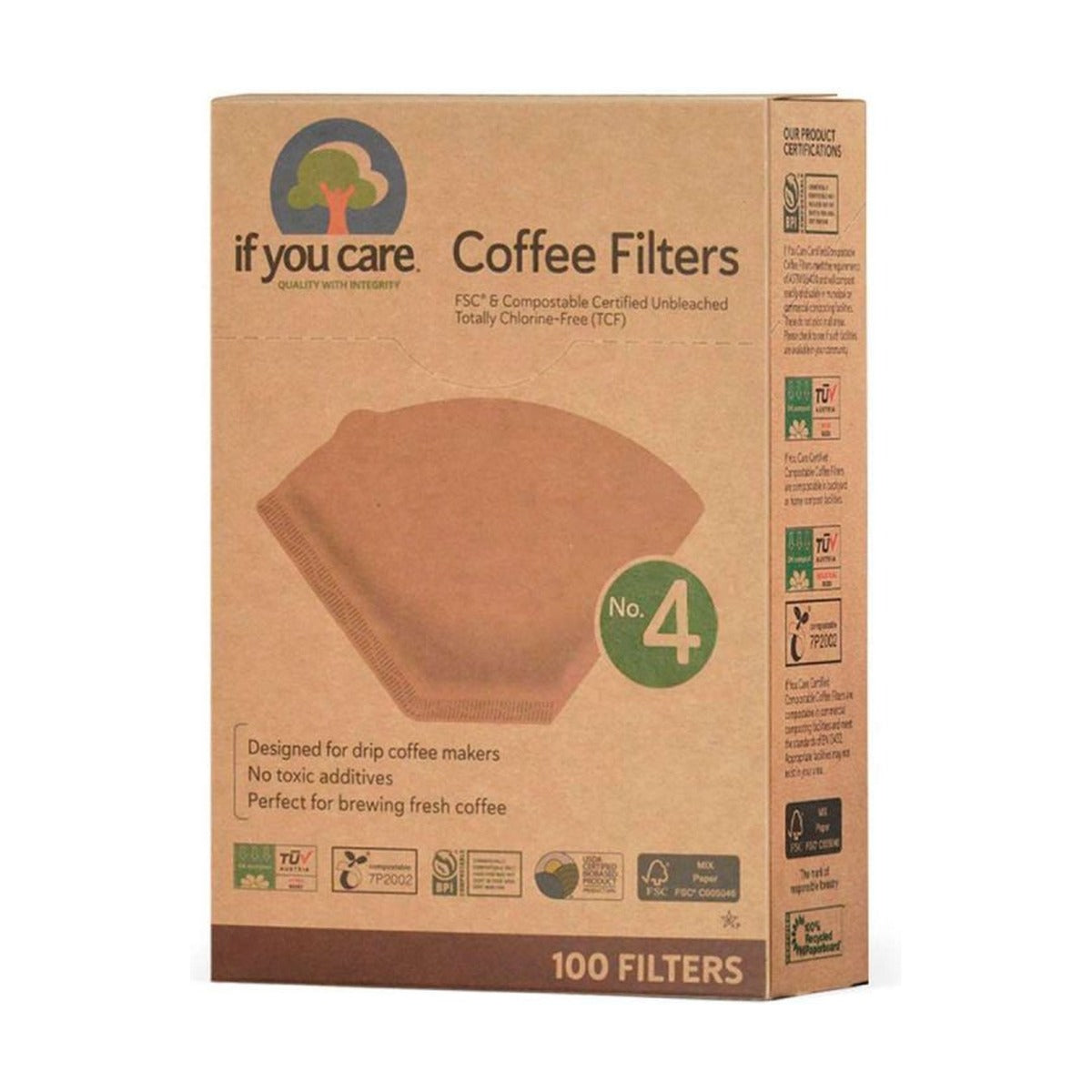 No 4 Coffee Filters 100