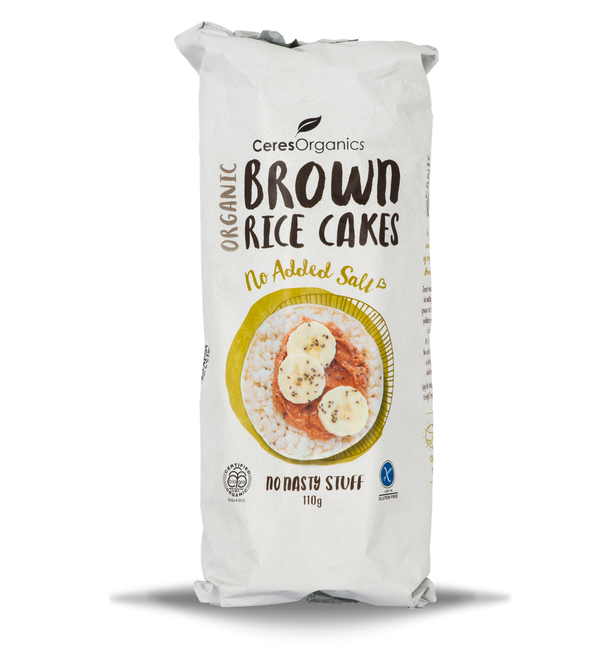 Ceres Organic Rice Cakes No Added Salt (Brown Jasmine Rice) 110g