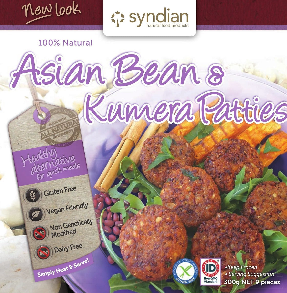 Syndian Asian Beans Kumera Patties 300g