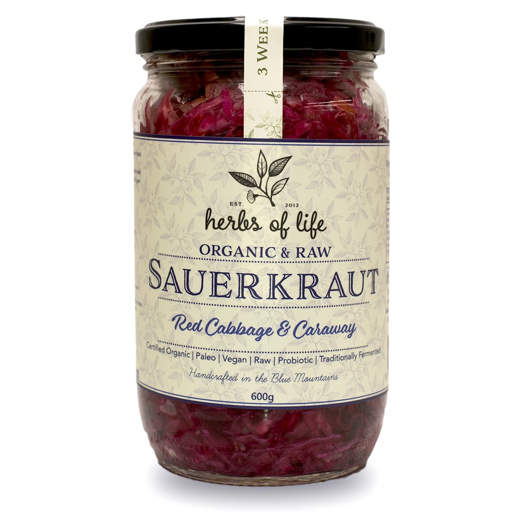 Herbs of Life Red Sauerkraut Caraway 600g