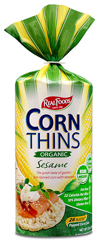 Real Foods Corn Thins Sesame