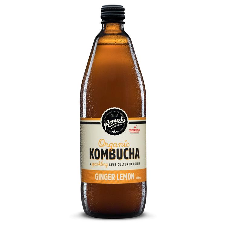 Remedy Kombucha Ginger Lemon 750ml