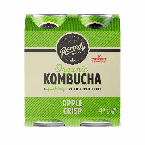 Remedy Kombucha Apple Crisp 4x250ml