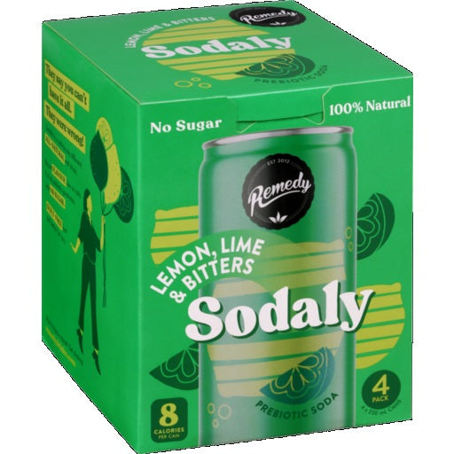 Remedy Soda Lemon Lime 4x250ml