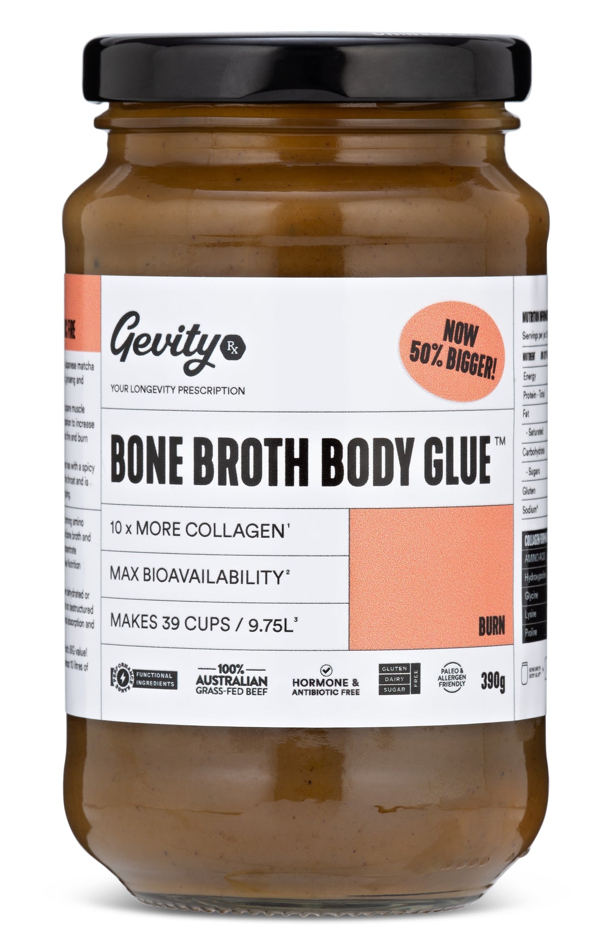 Gevity RX Bone Broth Body Glue Burn 260g