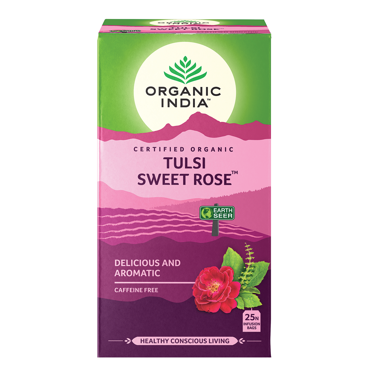 Organic India Tea Sweet Rose x 25 Tea Bag