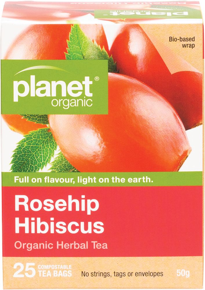 Planet Organic Herbal Tea Bag Rosehip & Hibiscus 25