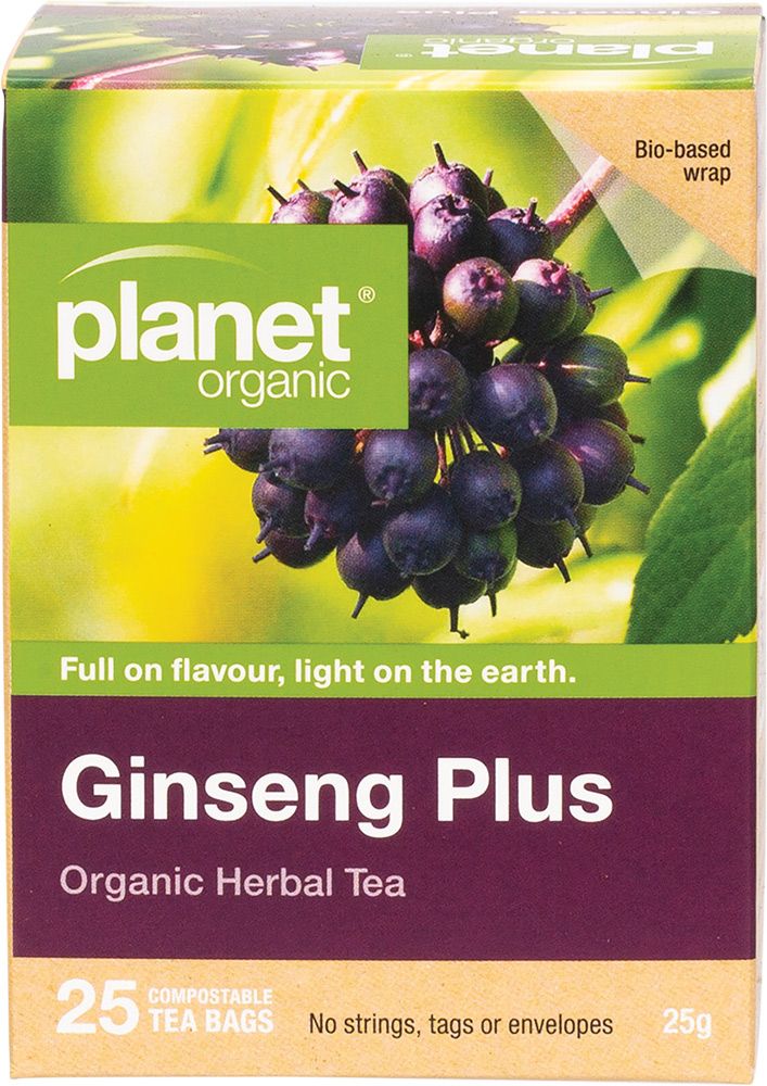 Planet Organic Herbal Tea Bag Ginseng Plus 25