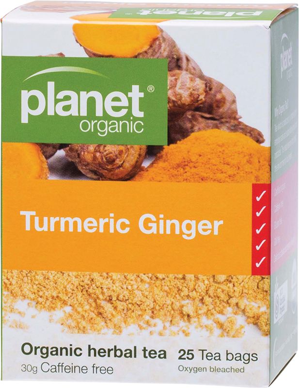 Planet Organic Herbal Tea Bag Turmeric Ginger 25