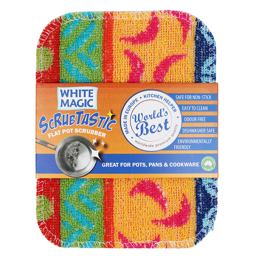 Scrubtastic Flat Pot Scrubber 1Pk