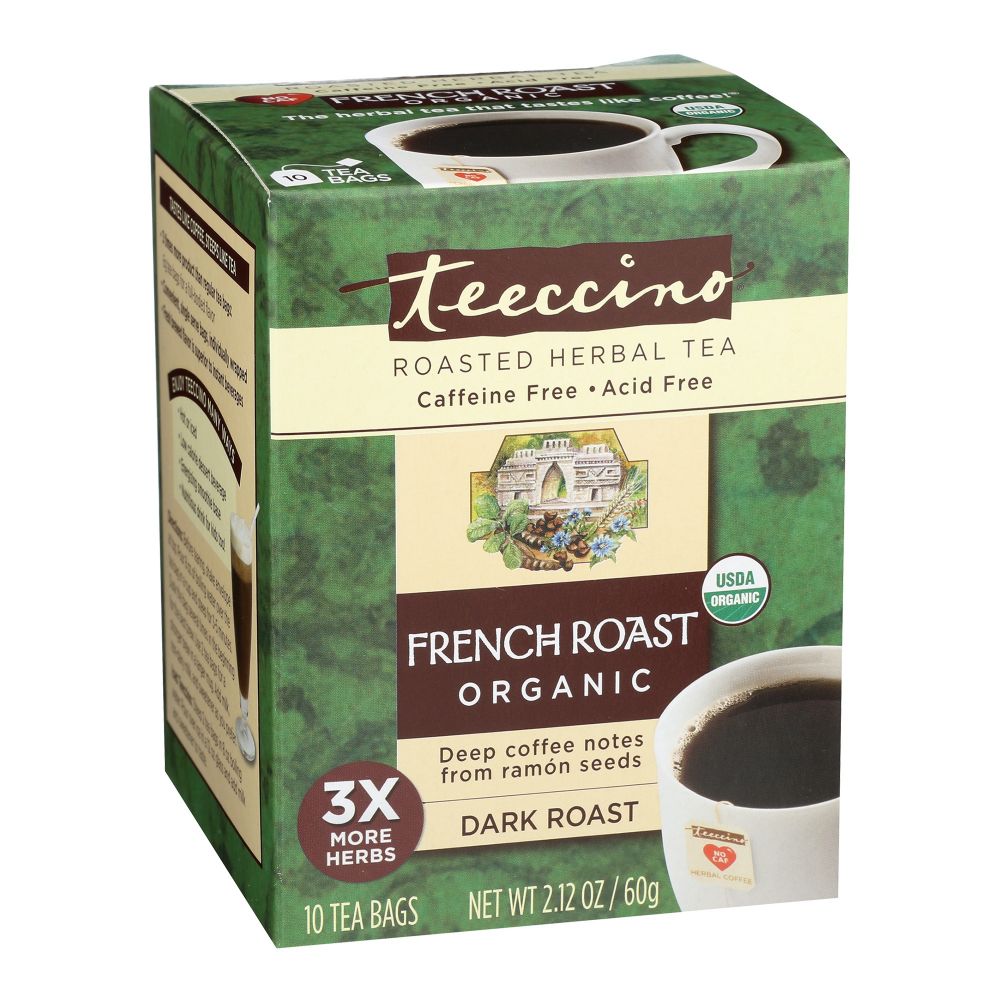 Teeccino Herbal Coffee French Roasted x 10 Tea Bag