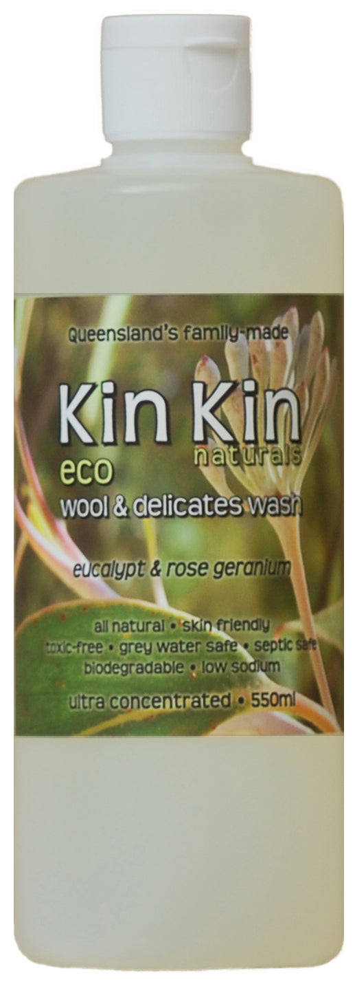 Kin Kin Naturals Naturals Wool & Delicates Wash Eucalypt & Rose Geranium 550ml