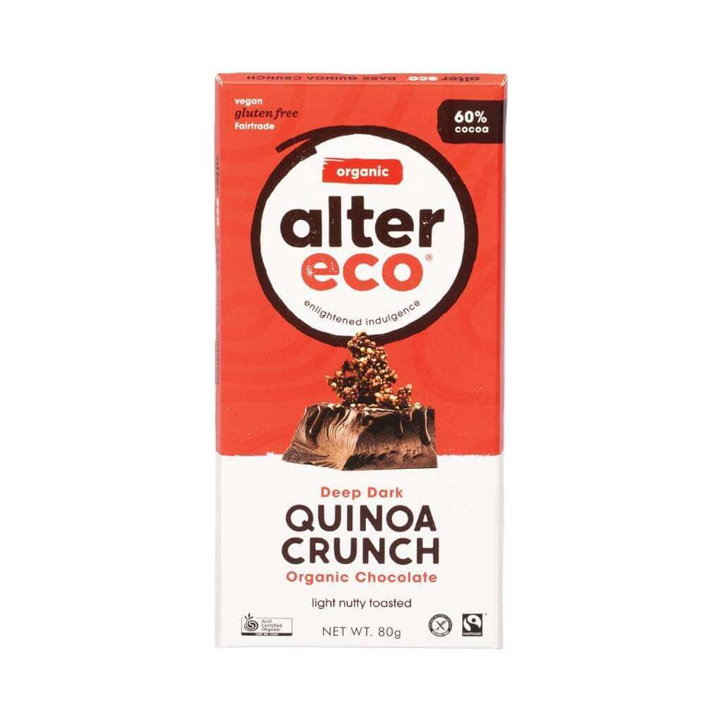 Alter Eco Chocolate  Dark Quinoa Crunch 80g