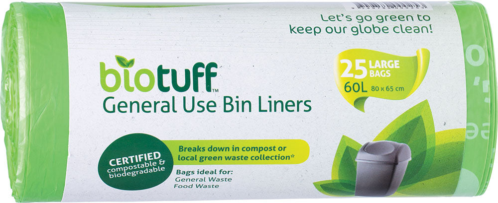 General Use Bin Liners Large Ba 60L 25