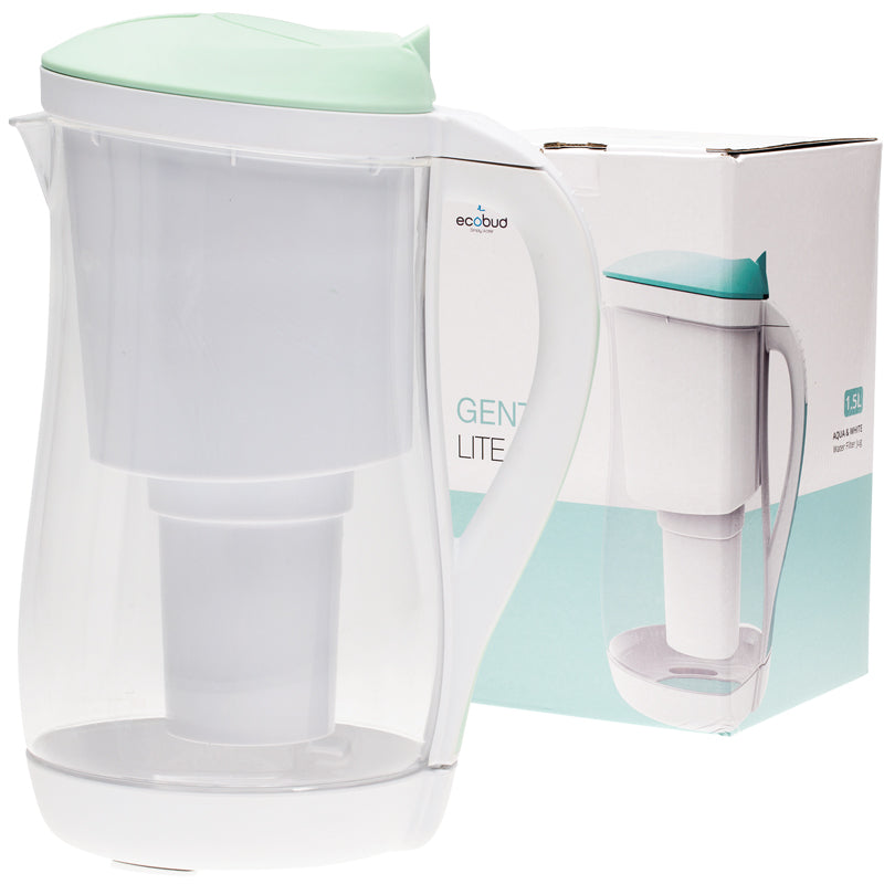 Plastic Water Filter Jug Aqua & White 1.5L