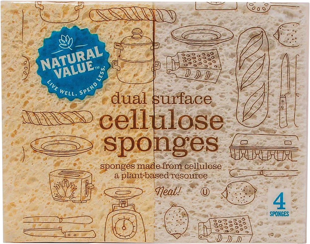 Dual Surface Cellulose Sponges 4 Pack 4