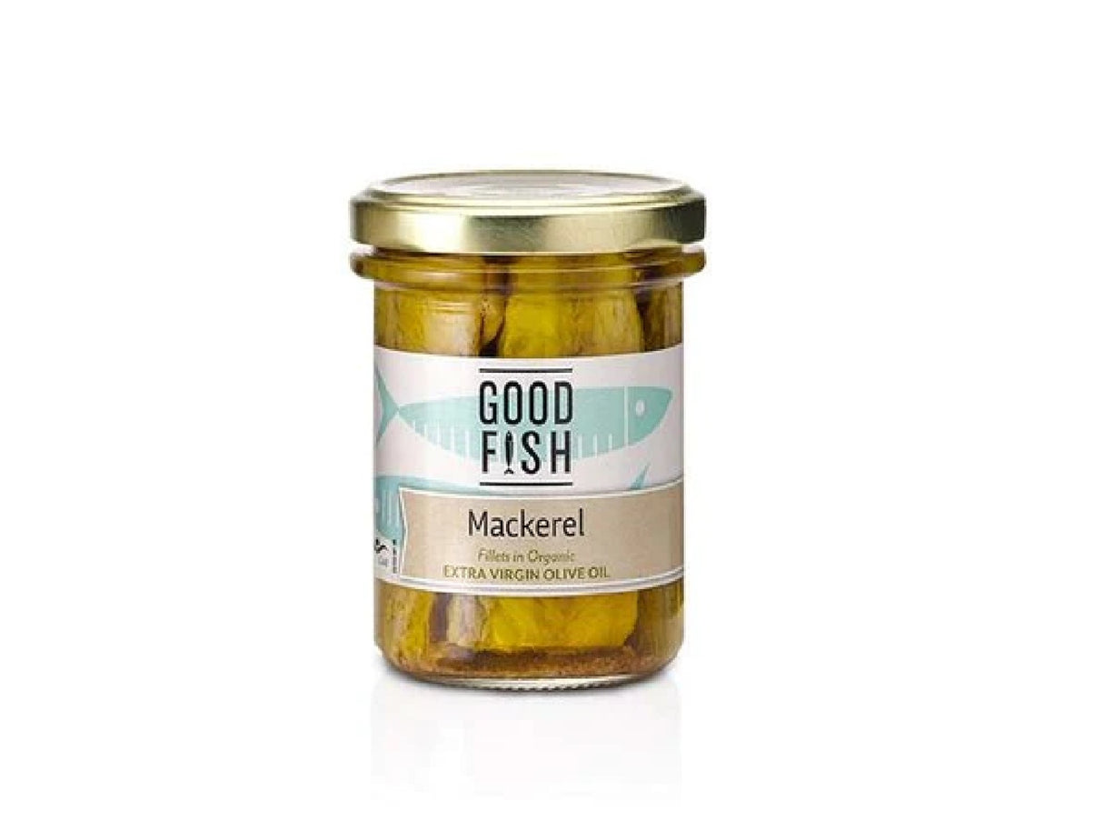 Mackerel Fillets in Extra Virgin Olive Oil Jar 195g