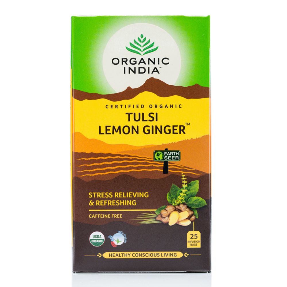 Organic India Tea Lemon Ginger x 25 Tea Bag