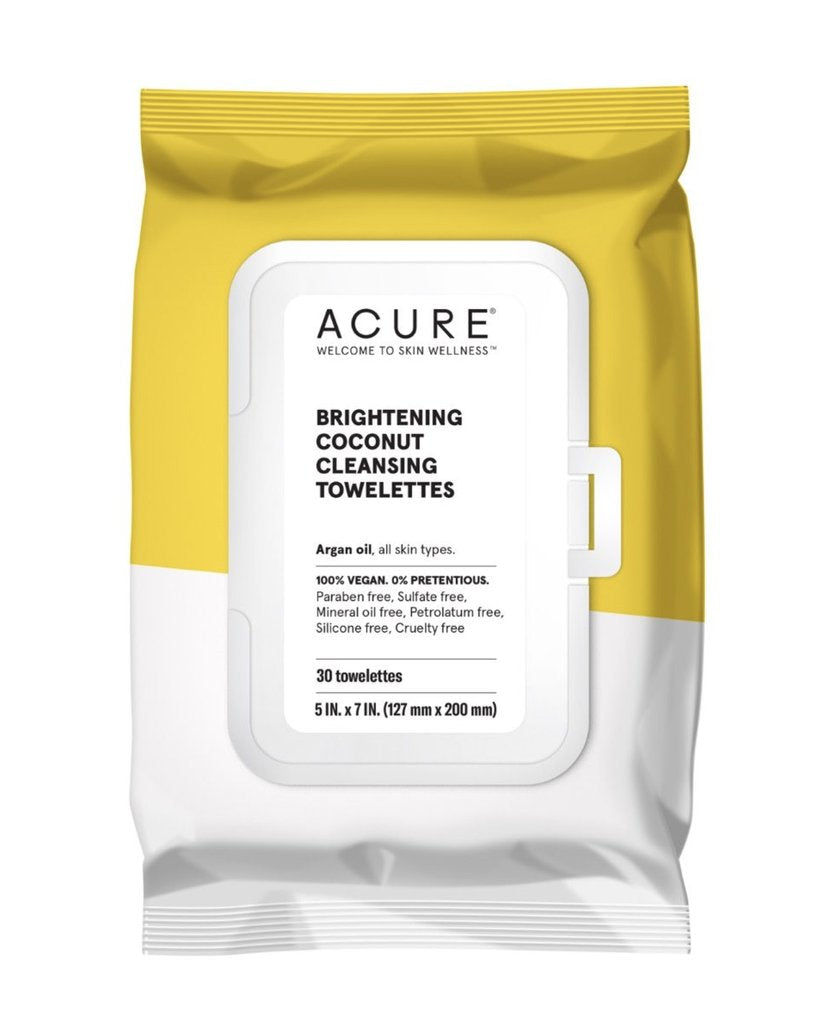 Acure Brightening Coconut Cleansing Towelettes 30