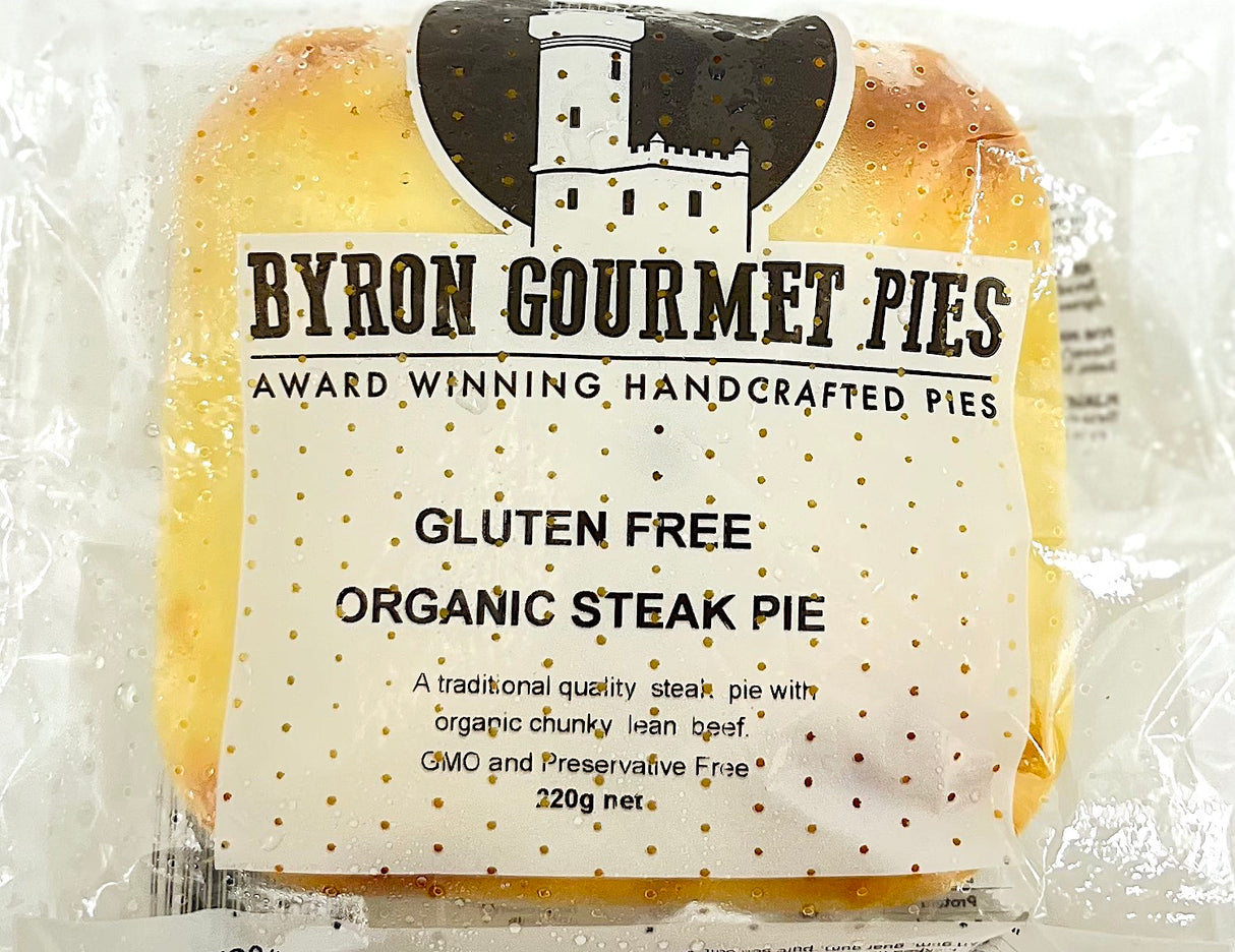 Byron Gourmet GF Organic Steak Pie 220g