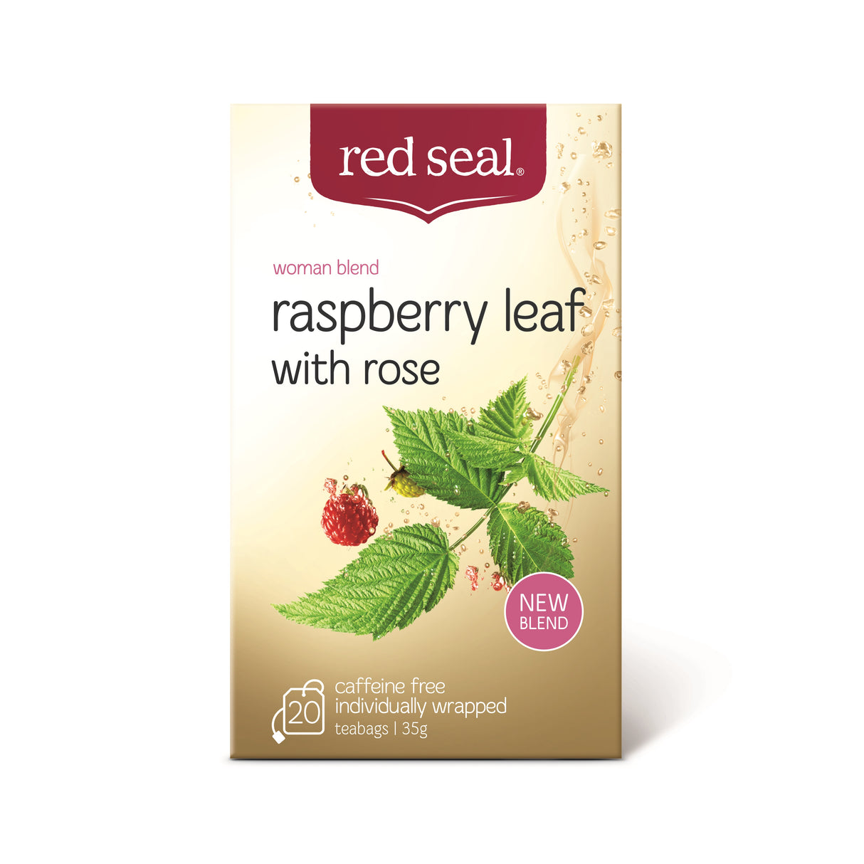 Red Seal Raspberry Leaf Tea with Rose x 20 Tea Bag