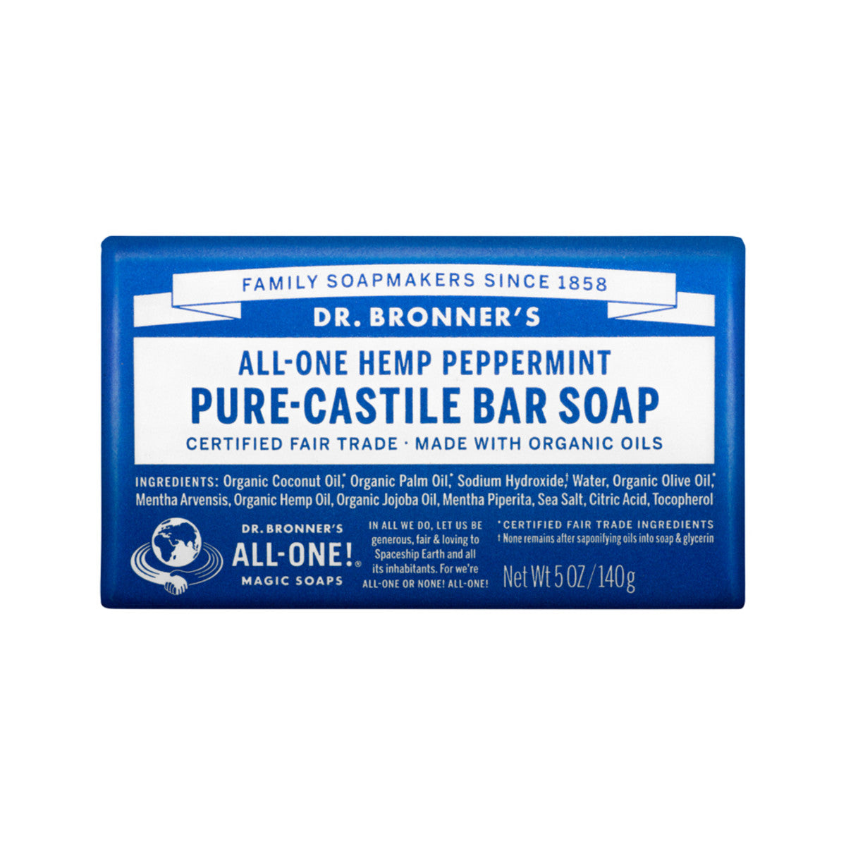 Bar Soap (Hemp AllOne) Peppermint 140g