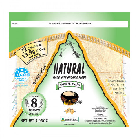 Mountain Bread Natural Wraps 200g