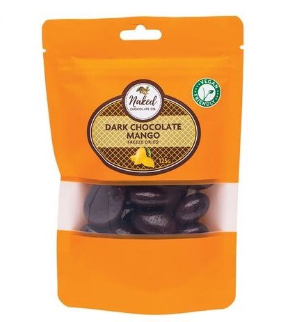 Naked Chocolate Co Dried Mango Dark Chocolate 125g