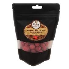 Naked Chocolate Co Dried Raspberryberries White Chocolate 125g