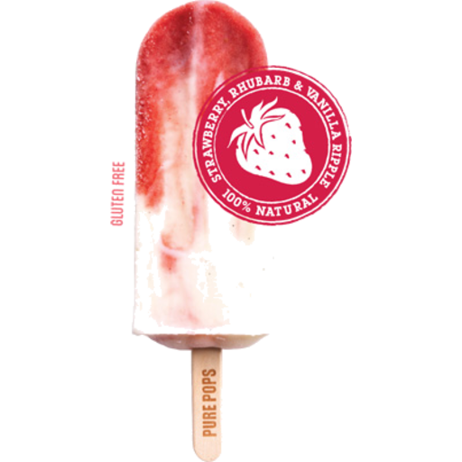 Pure Pops Strawberry Rhubarb 4X80g