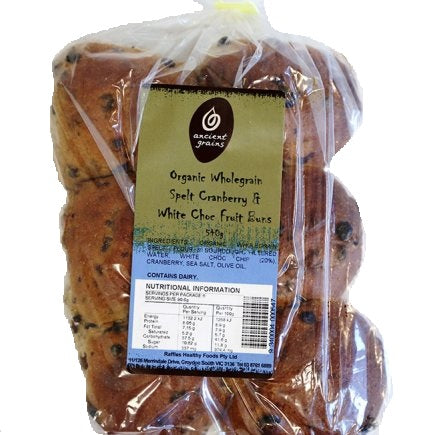 Ancient Grains Hot Cross Bun Spelt Cranberry & White Chocolate Chip