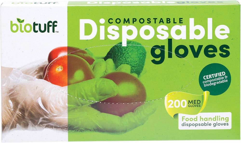 Compostable Disposable Gloves Medium 200