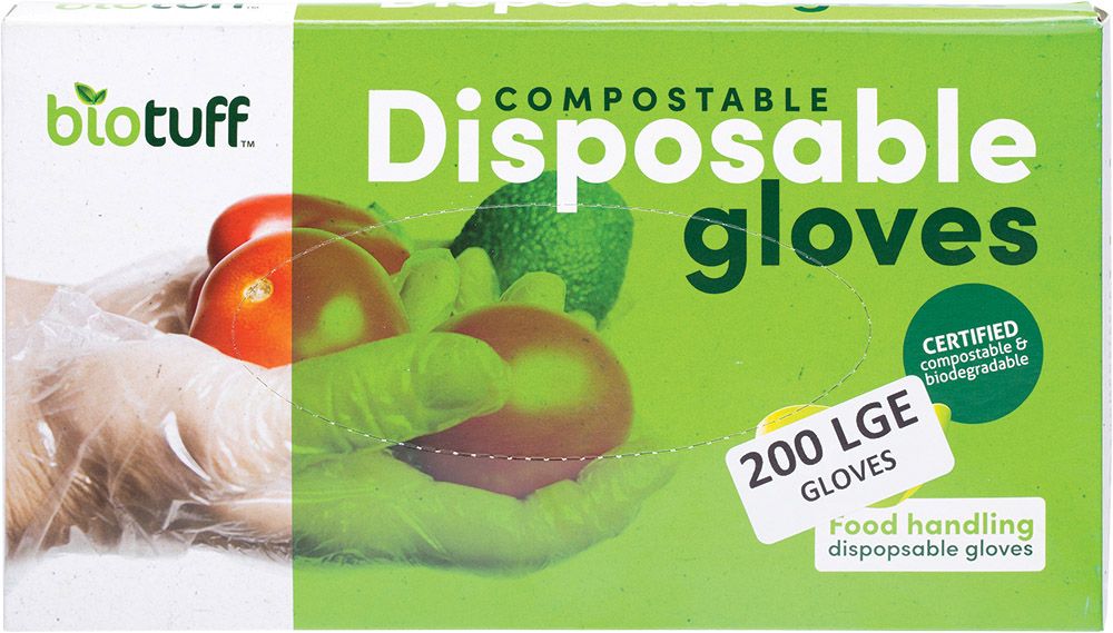 Compostable Disposable Gloves Large 200