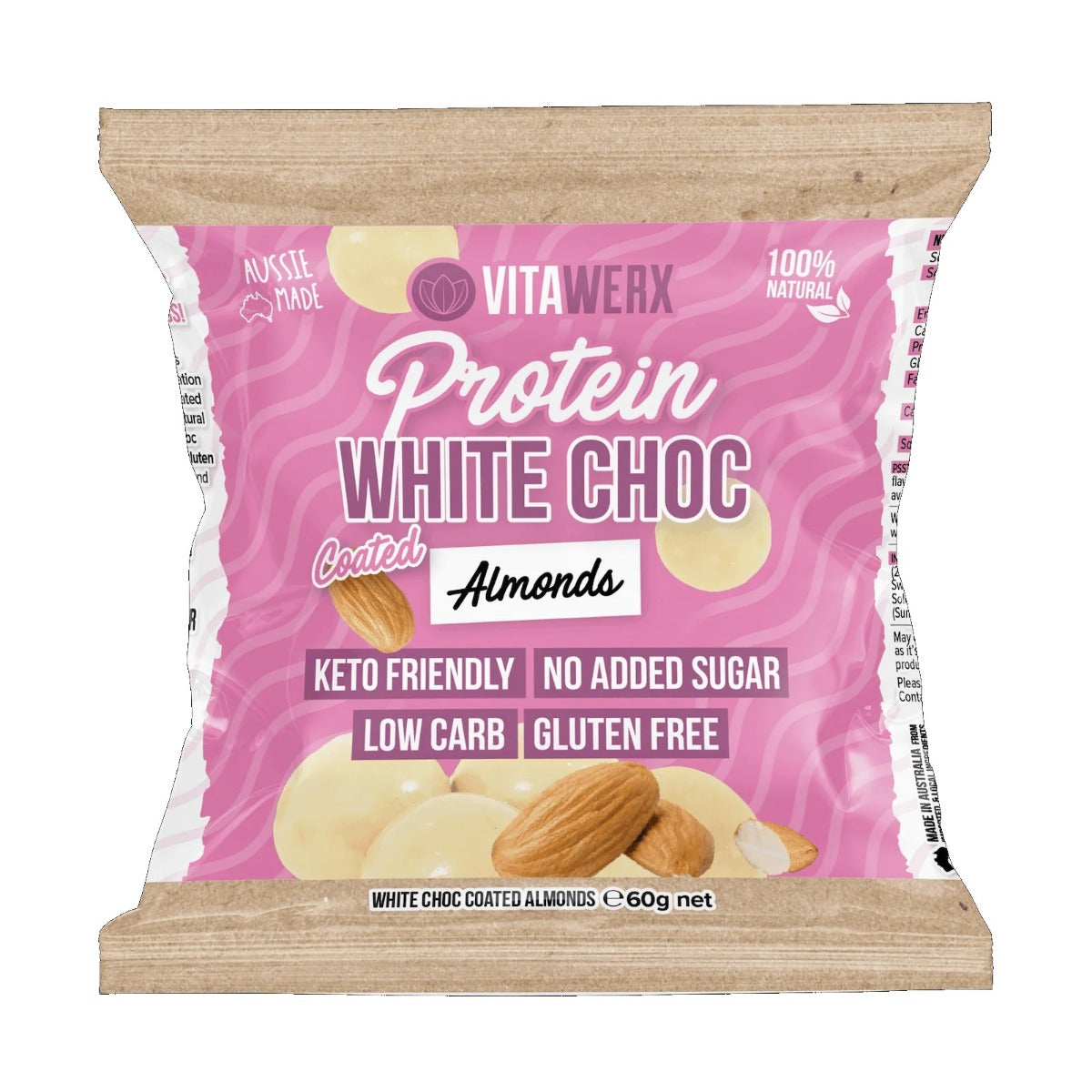 Protein White Chocolate Almond 60g