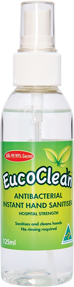 Eucoclean Antibacterial Hand Sanitiser Instant Hospital Strength 125ml