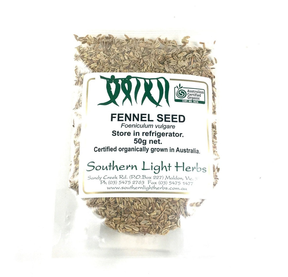 Southern Light Herbs Fennel Seed 50g