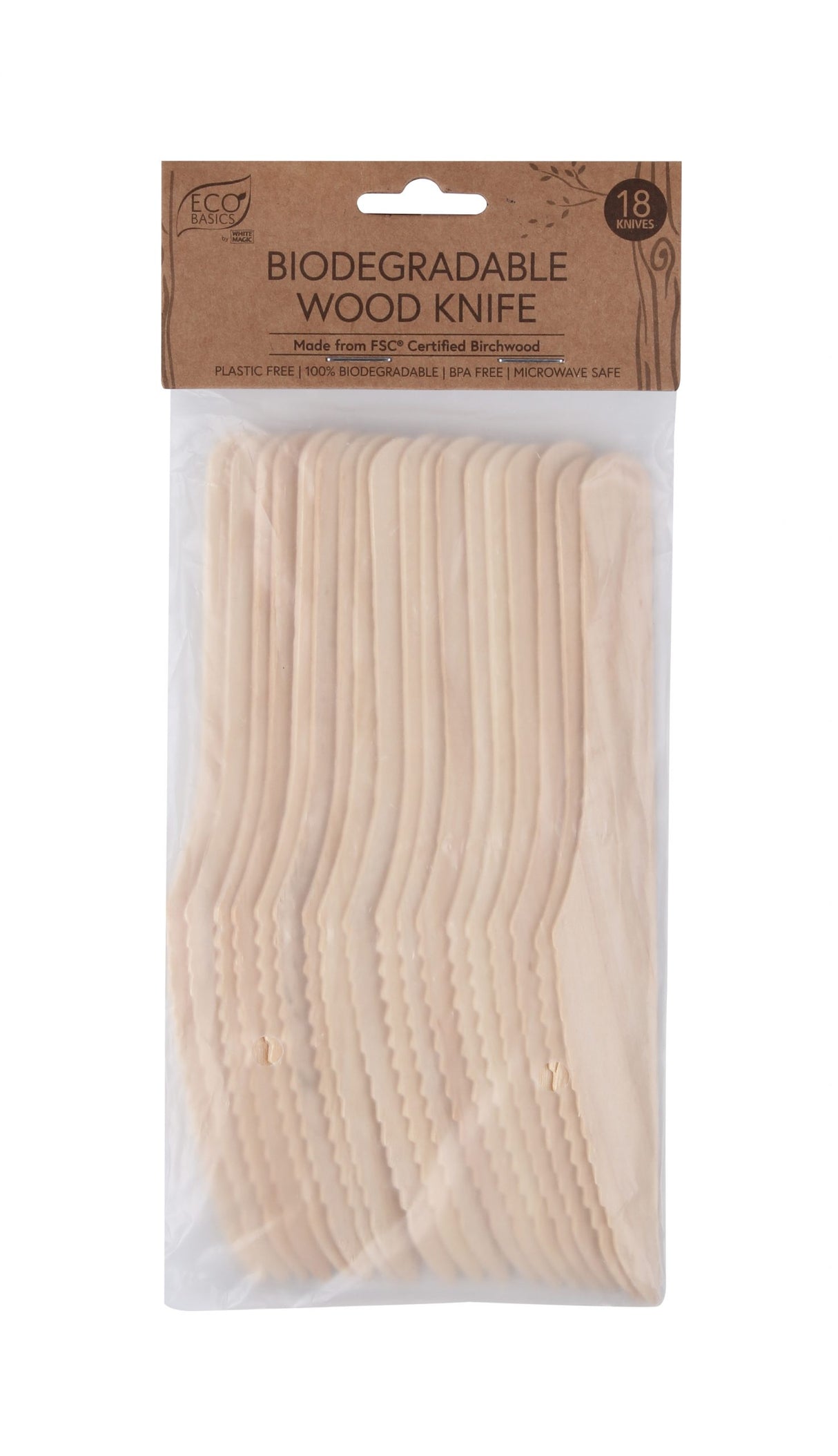 Wooden Knives 18Pk