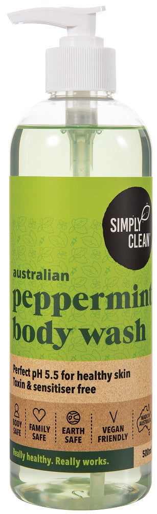 Simply Clean Peppermint Body Wash 500ml