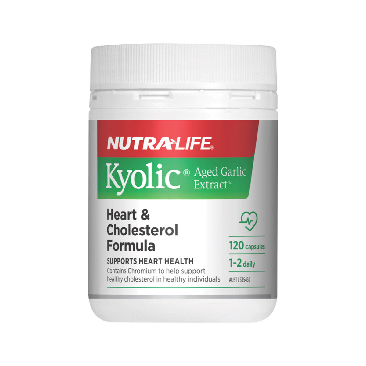 Nutralife Kyolic Aged Garlic Extract Heart & Cholesterol Formula 120c